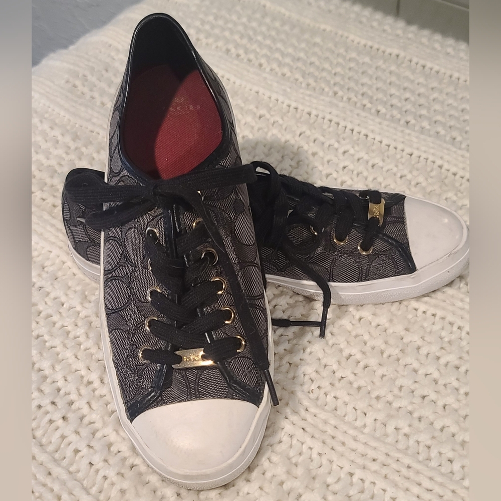Coach black and white Sneakers women's size 8.5